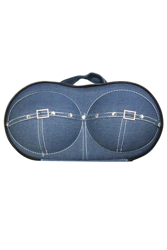 ® Racy Bra Lingerie Travel Case with Inside Pocket, Jean Print