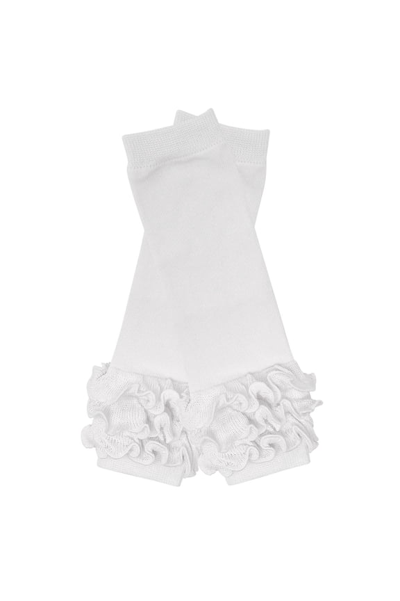 Really Ruffly Baby & Toddler Leg Warmers, White