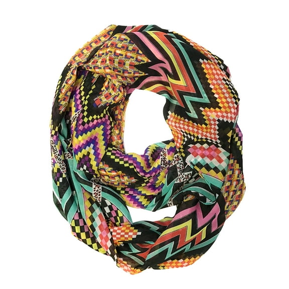 Wrapables® Retro Lightweight Infinity Scarf, Psych Multicolor