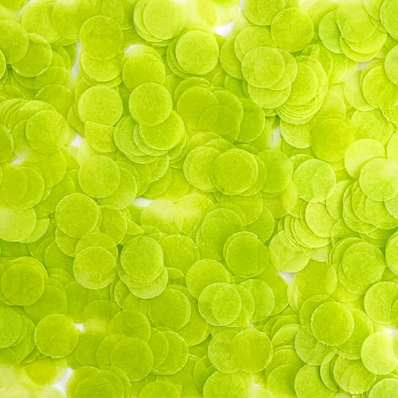 Wrapables Round Tissue Paper Confetti 0.5" Circle Confetti, Lime Green