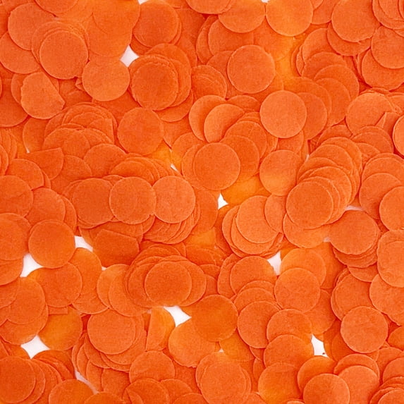 Wrapables Round Tissue Paper Confetti 0.5" Circle Confetti, Orange