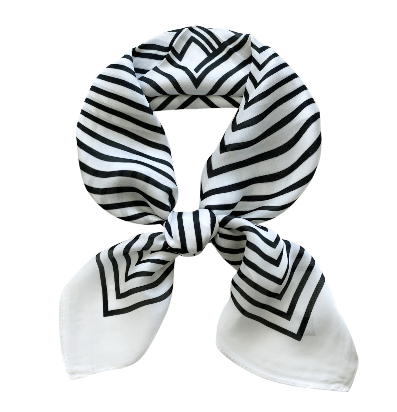 Wrapables Satin Neckerchief Square Scarf x Inches, Black