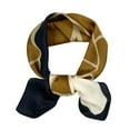 thumbnail image 1 of Wrapables Satin Neckerchief Square Scarf 26.5 x 26.5 Inches, Brown Lilies, 1 of 6