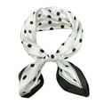 thumbnail image 1 of Wrapables Satin Neckerchief Square Scarf 26.5 x 26.5 Inches, Cream with Dots, 1 of 4