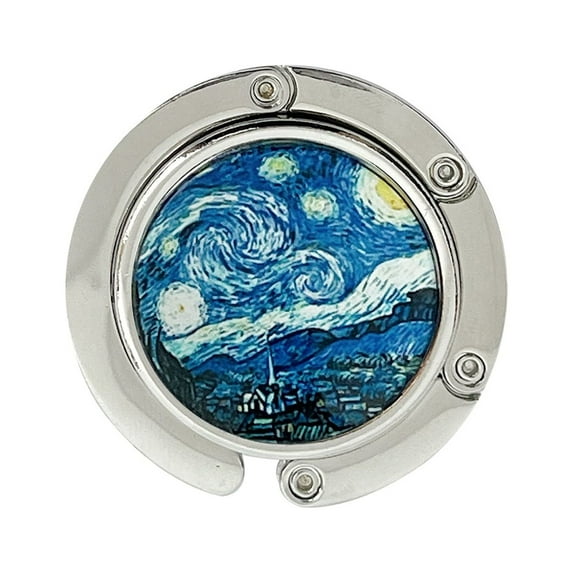 Wrapables Scenic Purse Hook Hanger, Foldable Handbag Table Hanger, Starry Night