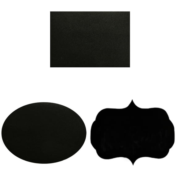 Wrapables Set of 36 Chalkboard Labels for Organizing, Labeling, Gift Tags, Drink / Wine Markers, and Weddings - 2" x 1.38" Oval, Rectangle, and Fancy Frame