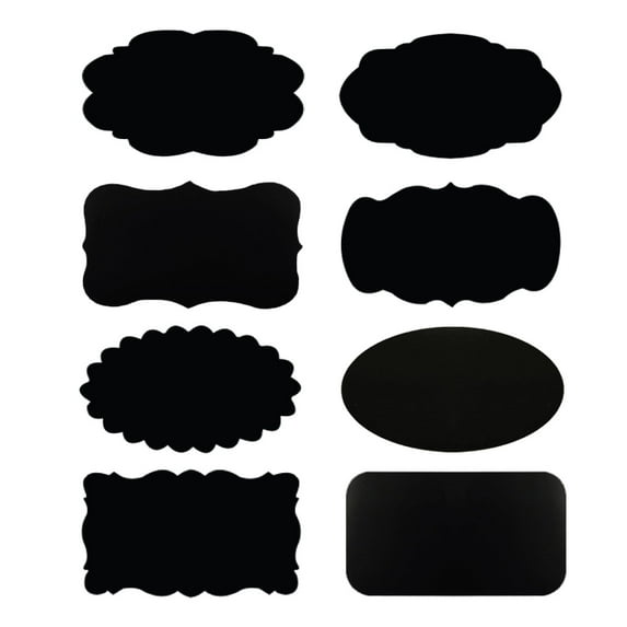 Wrapables® Set of 32 Chalkboard Labels / Chalkboard Stickers for Organizing, Labeling, Gift Tags, Drink / Wine Markers, and Weddings - 3.5" x 2"