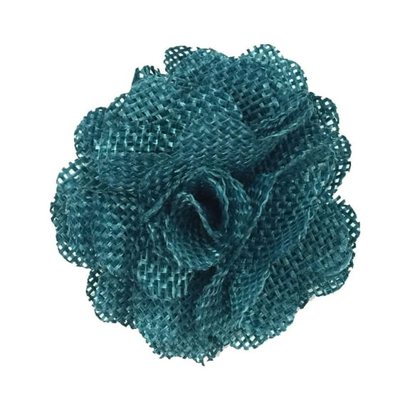 Wrapables® Shabby Chic Burlap Rose Flower (Set of 20), Teal