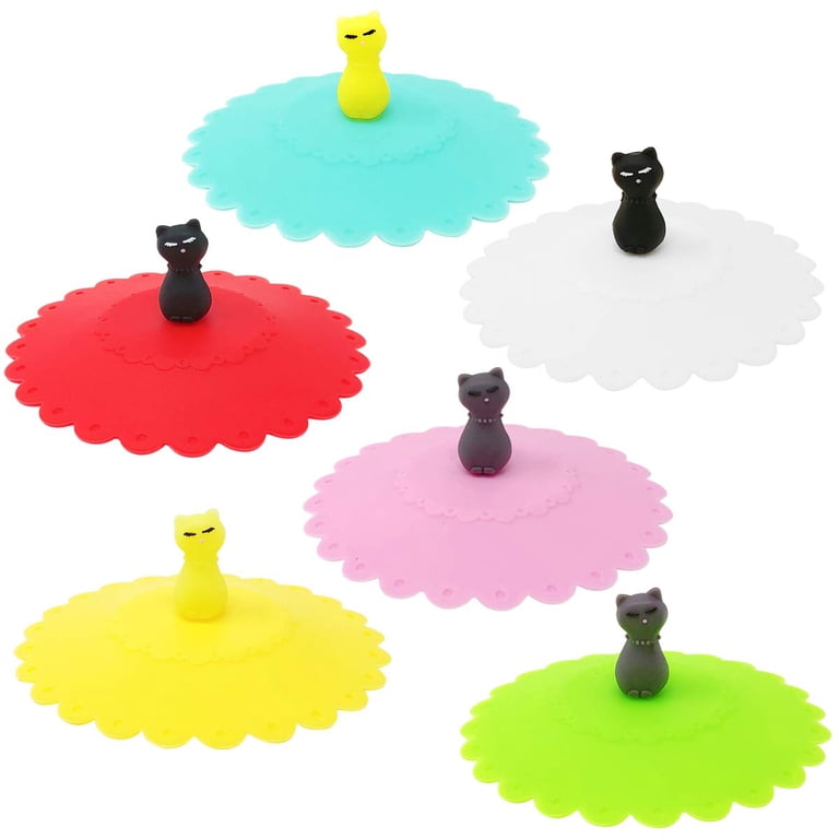 LELE LIFE Lot de 6 couvercles en silicone réutilisables de 10 cm pour boissons, verres à vin et tasses à thé