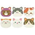 thumbnail image 1 of Wrapables Silicone Cute Cat Coasters for Glasses, Cups, and Drinks (Set of 6), 1 of 4