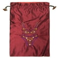 thumbnail image 1 of Wrapables® Silk Embroidered "Bra & Panties" Lingerie Bag, Burgundy, 1 of 2