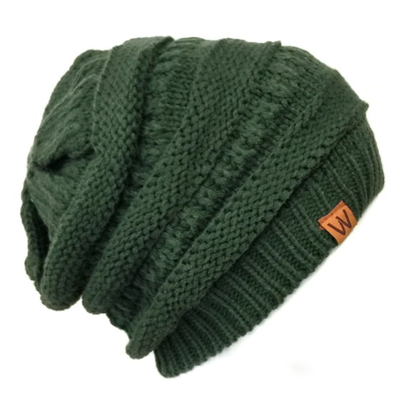 Wrapables® Slouchy Winter Beanie Cap Hat, Hunter Green