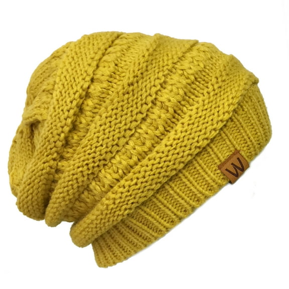 Wrapables® Slouchy Winter Beanie Cap Hat, Yellow