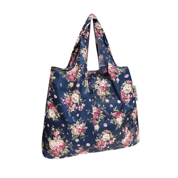 Wrapables Small Foldable Tote Nylon Reusable Grocery Bags, Corsage