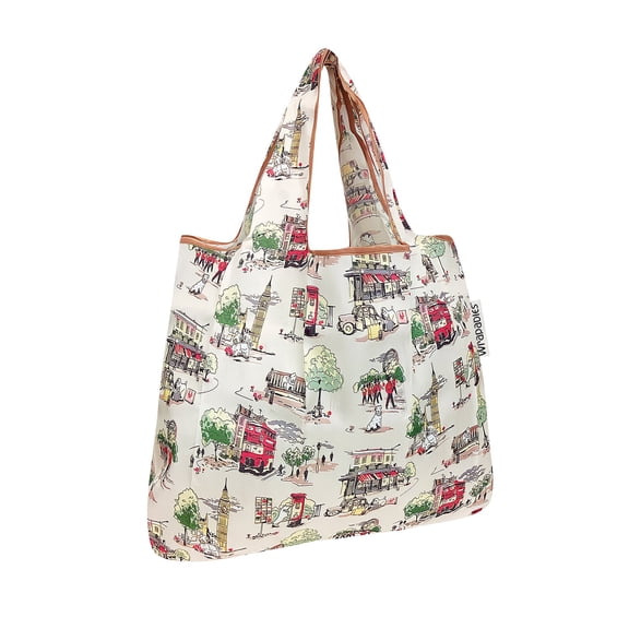 Wrapables Small Foldable Tote Nylon Reusable Grocery Bags, England