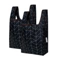 thumbnail image 1 of Wrapables Small JoliBag Nylon Reusable Grocery Bag, 2 Pack, Rhombus, 1 of 5