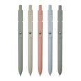 thumbnail image 1 of Wrapables Smooth Retractable Black Ink Gel Pens, 0.5mm Fine Point, for Home Office Work (Set of 5), Morandi, 1 of 9