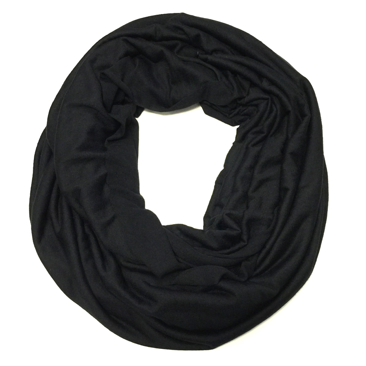 Wrapables® Soft Jersey Knit Infinity Scarf, Black - Walmart.com