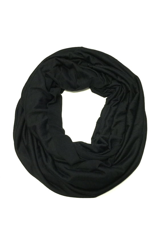 ® Soft Jersey Knit Infinity Scarf, Black