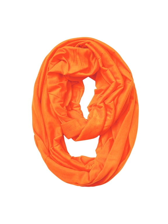Soft Jersey Knit Infinity Scarf, Orange