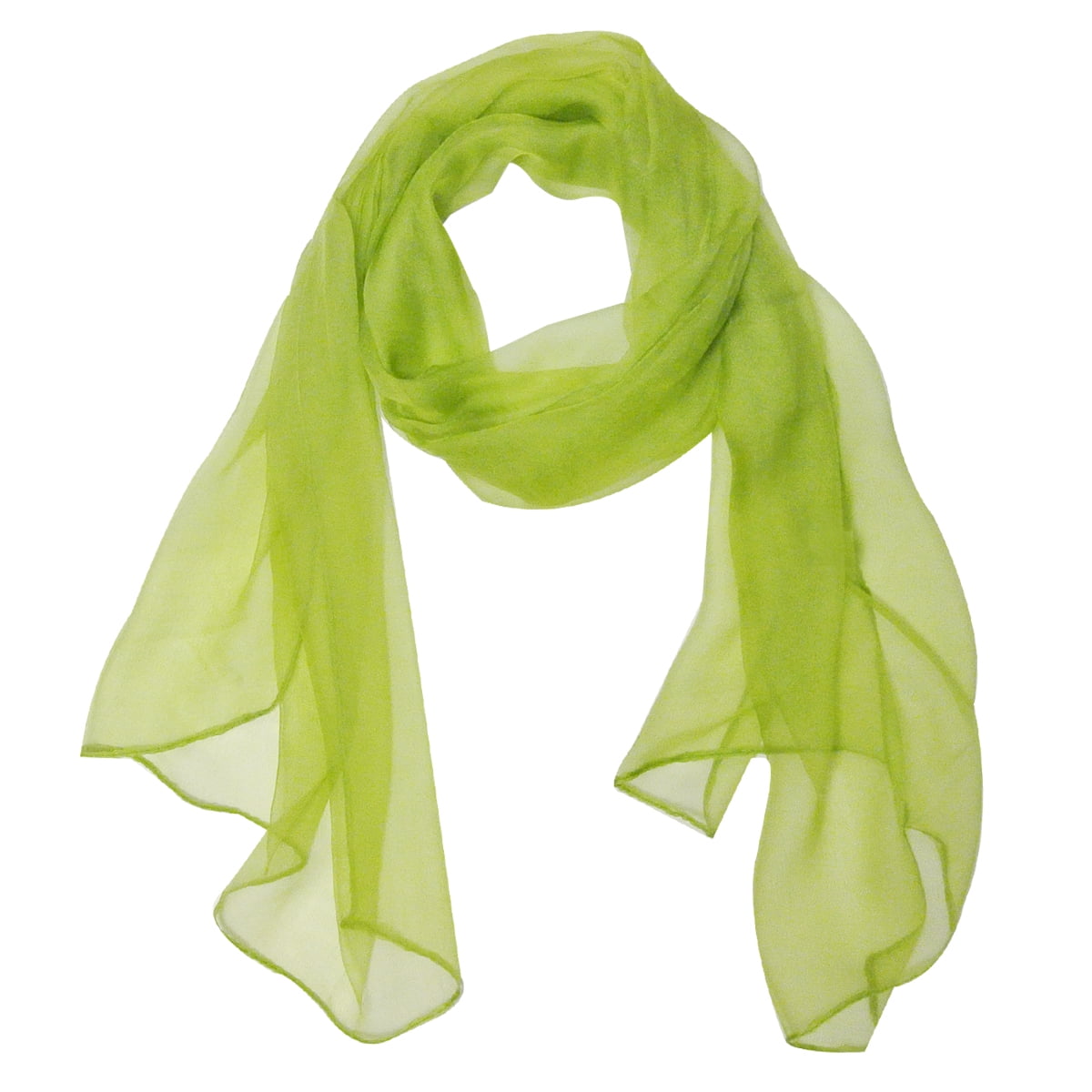 Wrapables® Solid Color 100% Silk Long Scarf, Apple Green - Walmart.com