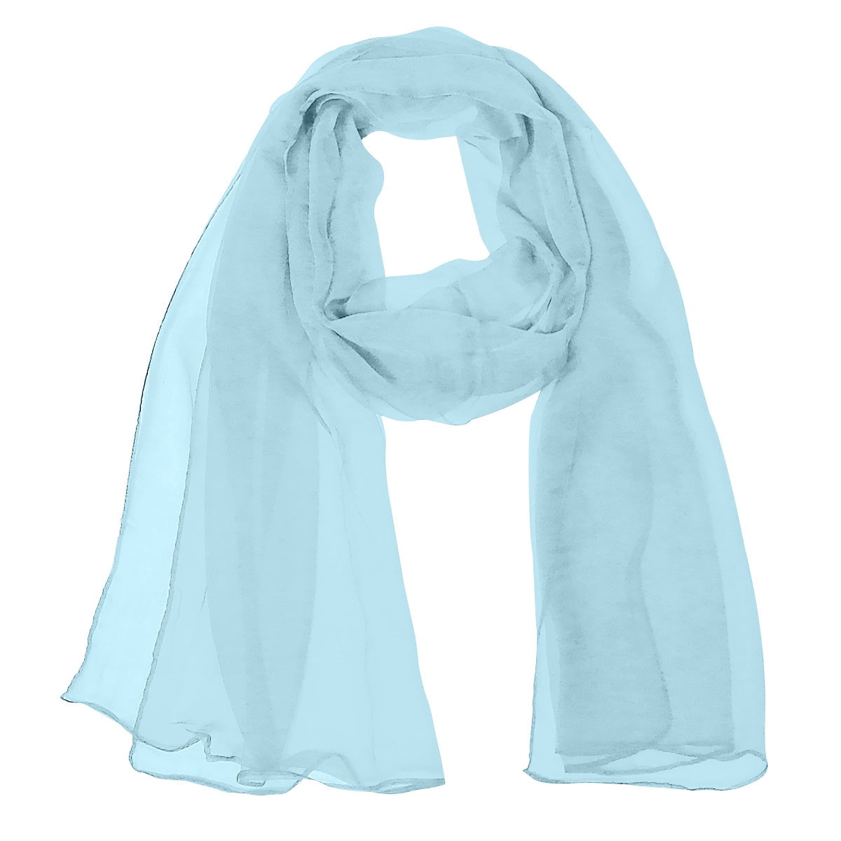 Wrapables Solid Color 100% Silk Long Scarf, Baby Blue - Walmart.com