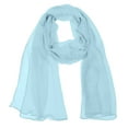thumbnail image 1 of Wrapables Solid Color 100% Silk Long Scarf, Baby Blue, 1 of 5