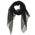 thumbnail image 1 of Wrapables® Solid Color 100% Silk Long Scarf, Black, 1 of 4