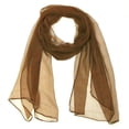 thumbnail image 1 of Wrapables® Solid Color 100% Silk Long Scarf, Brown, 1 of 4