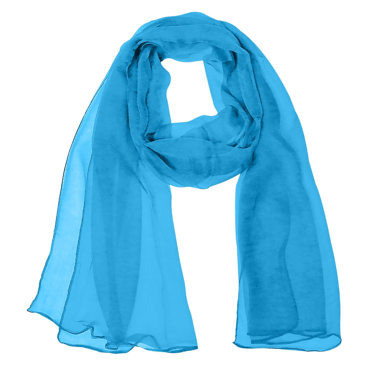 Wrapables Solid Color 100% Silk Long Scarf, Baby Blue - Walmart.com