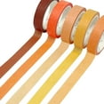 thumbnail image 1 of Wrapables Solid Color Washi Tape (Set of 5), 10mm x 5M, Orange, 1 of 5