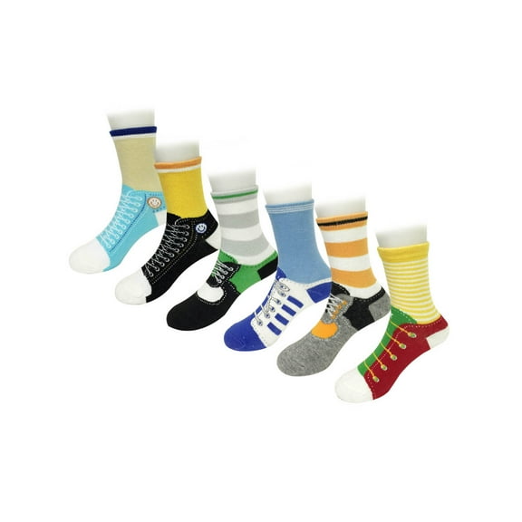 Wrapables® Sporty Shoe Socks (Set of 6), Set 1