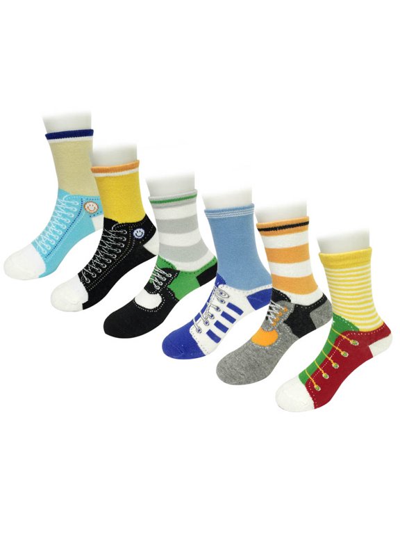 Sporty Shoe Socks (Set of 6), Set 1