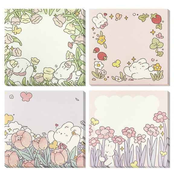 Wrapables Spring Garden Memo Note Pads (Set of 4)