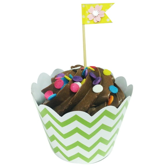 Wrapables® Standard Size Chevron Cupcake Wrappers (Set of 60), Green