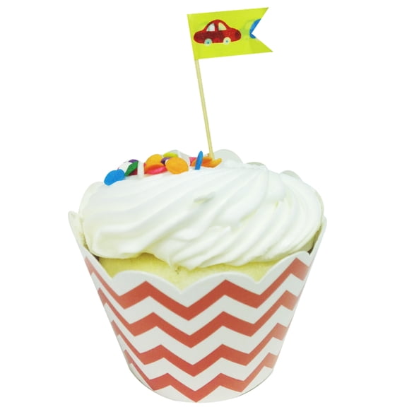 Wrapables® Standard Size Chevron Cupcake Wrappers (Set of 60), Orange