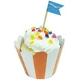 thumbnail image 1 of Wrapables® Standard Size Striped Cupcake Wrappers (Set of 20), Orange, 1 of 4