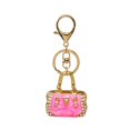 thumbnail image 1 of Wrapables Stylish Crystal Rhinestone Handbag Shaped Purse Charm Keychain, Pink, 1 of 6