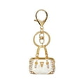 thumbnail image 1 of Wrapables Stylish Crystal Rhinestone Handbag Shaped Purse Charm Keychain, White, 1 of 6