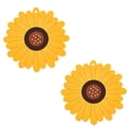 thumbnail image 1 of Wrapables Sunflower Coasters, Trivet Mats, Pot Holders for Cups, Drinks, Pots and Pans (Set of 2), Medium, 1 of 7
