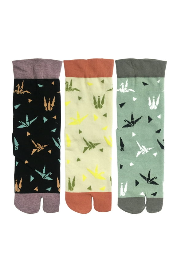 Tabi Flip-Flop Socks (Set of 3), Origami