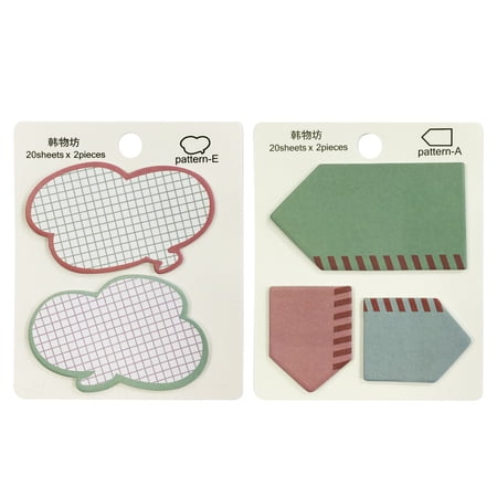 Wrapables® Talking Bubble Memo Sticky Notes (Set of 2), Arrows and Grid