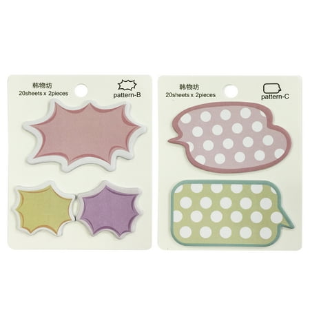 Wrapables® Talking Bubble Memo Sticky Notes (Set of 2), Exclamation and Dot