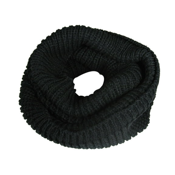 Wrapables® Thick Knitted Winter Warm Infinity Scarf, Black