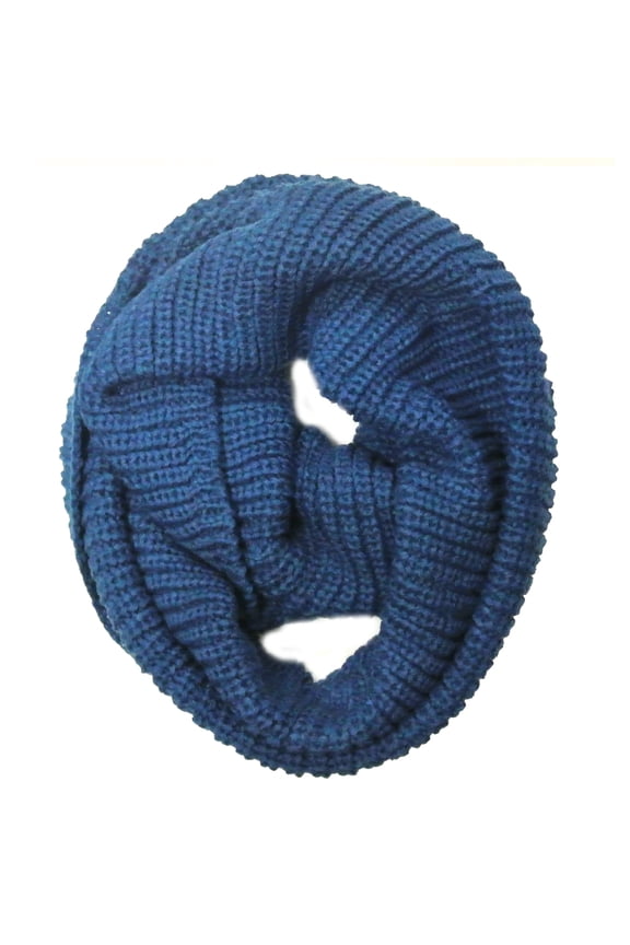 ® Thick Knitted Winter Warm Infinity Scarf, Blue