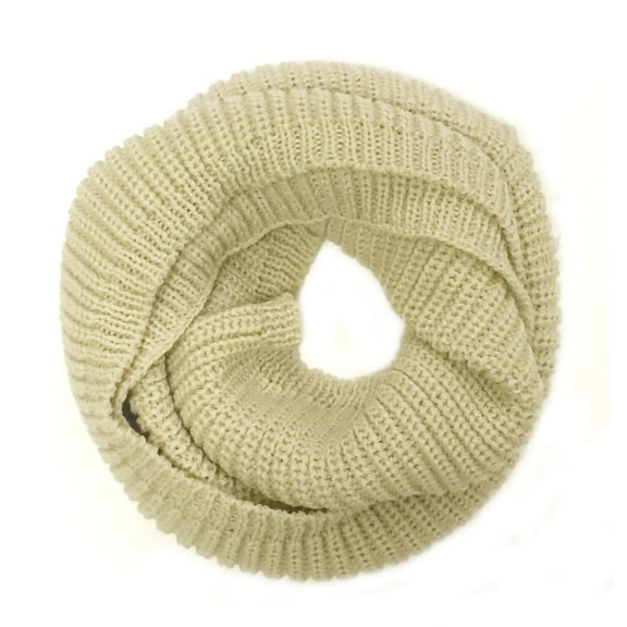 Wrapables® Thick Knitted Winter Warm Infinity Scarf, Latte