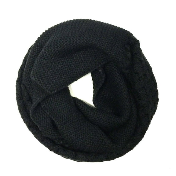 Wrapables® Trendy Winter Warm Knit Infinity Scarf, Black