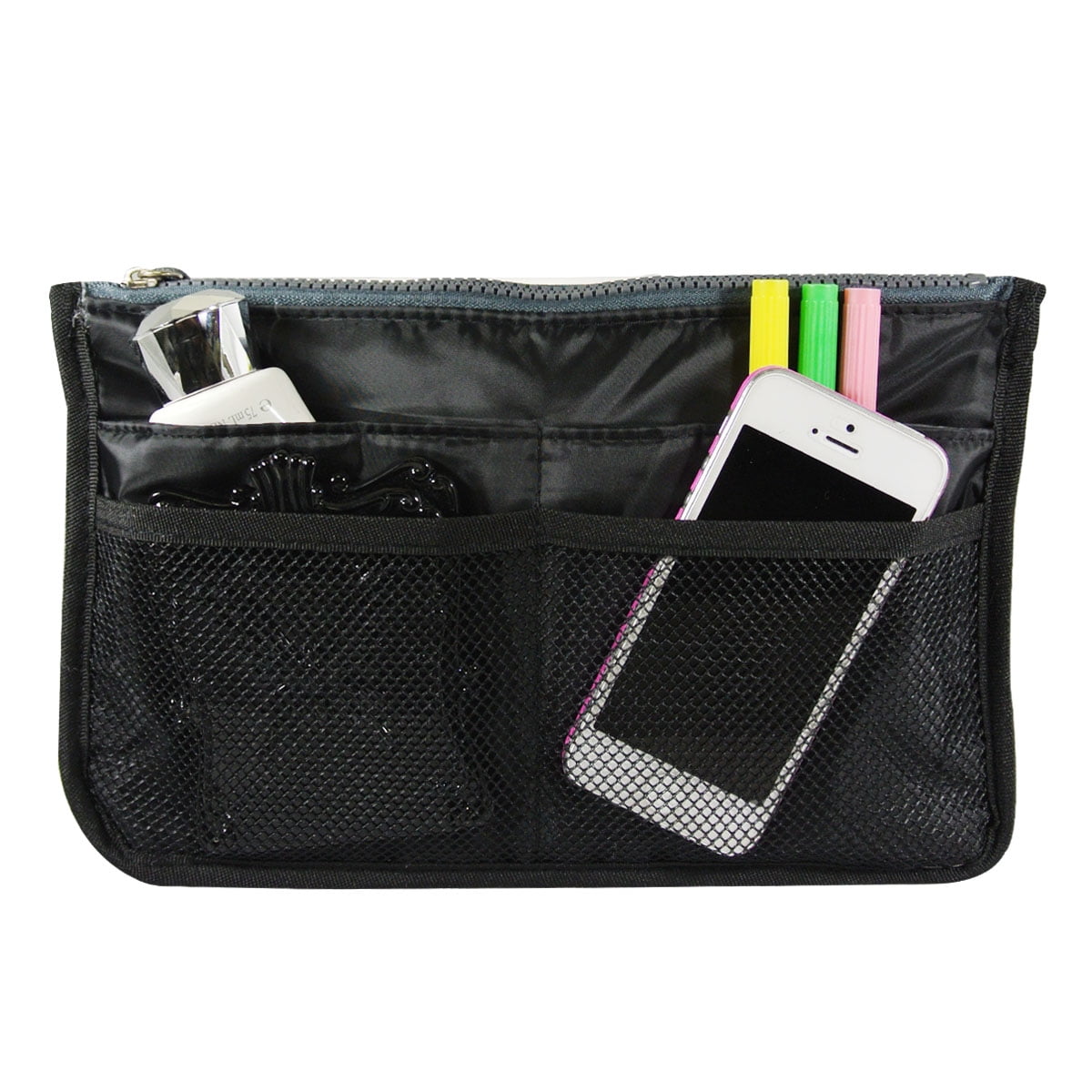 Wrapables Organizer Per Borsa E Viaggio - Inserti In Nylon Con 13 Tasche, Espandibile, Unisex (Nero) - 2