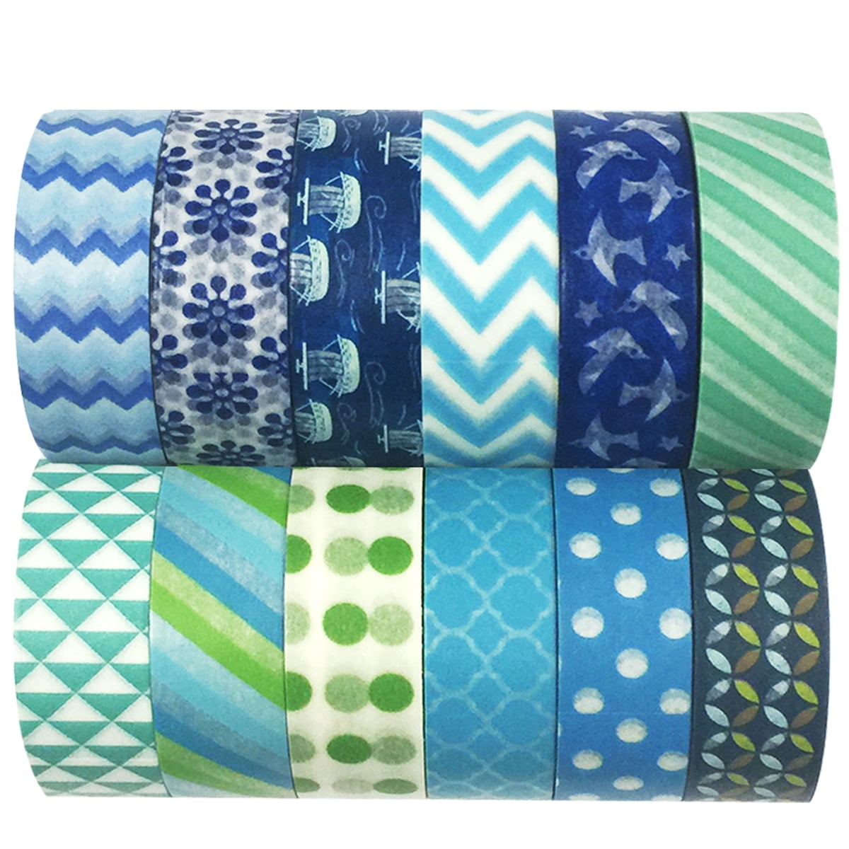 Wrapables® WPSET14 Washi Masking Tape Collection (Set of 12)