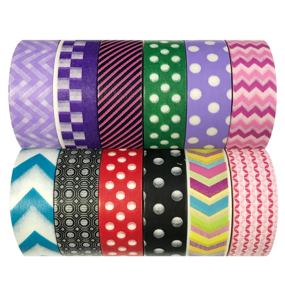 Wrapables® WPSET71 Washi Masking Tape Collection (Set of 12)